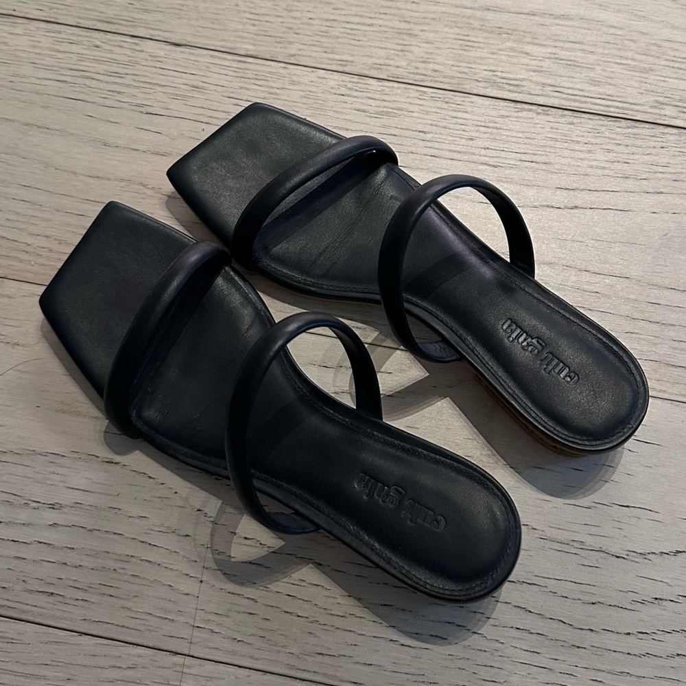 Cult Gaia black sandals